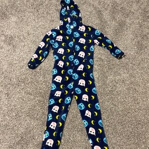 Playful Night Sky Kids Footie Pajama